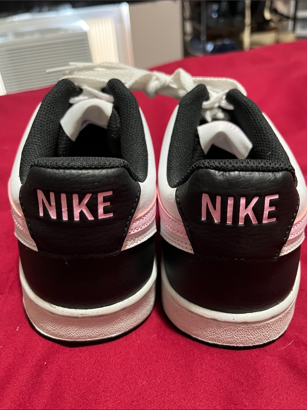 Nike Women’s Court Vision Low Next Nature w/ Lt Pink Swoosh - Picture 2 of 6
